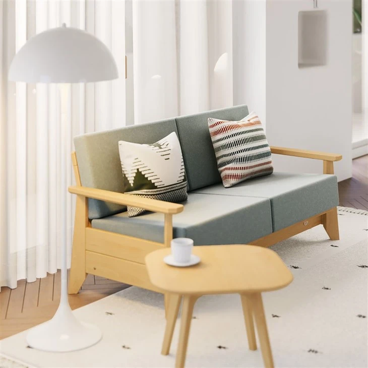 Solid Wood Loveseat Sofa factory